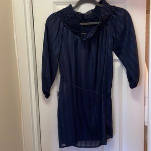 Off the shoulder blue dress